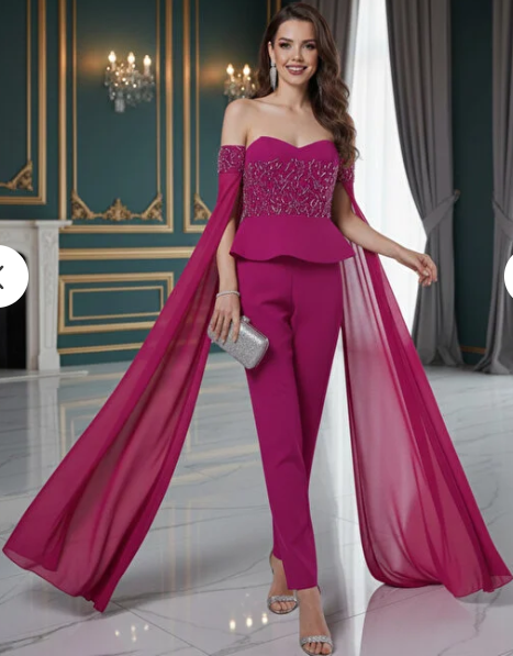 Straplez Peplum Tül Kollu Abiye Tulum-7107